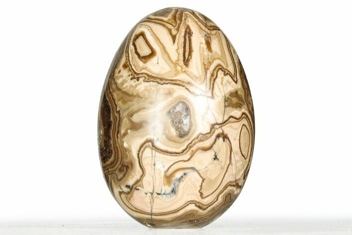 Polished Crazy Lace Agate Egg - Mexico #326823